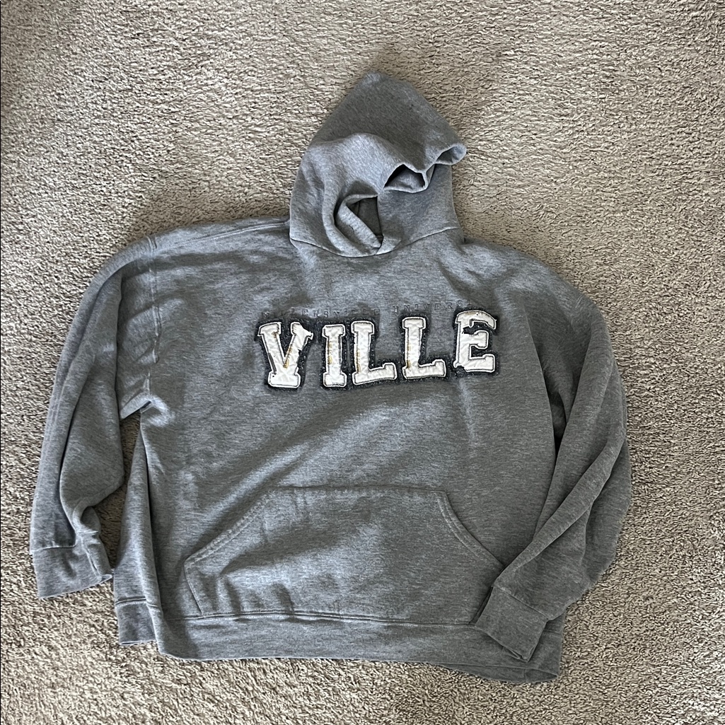 Russell Athletic Gray Hoodie With Ville Logo